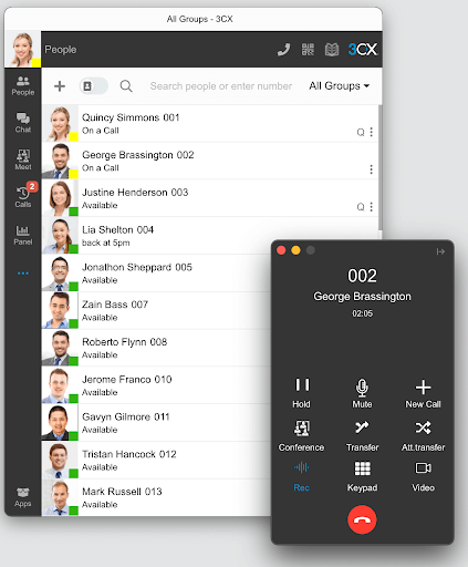 3CX Anruf - Cloud Telefonie