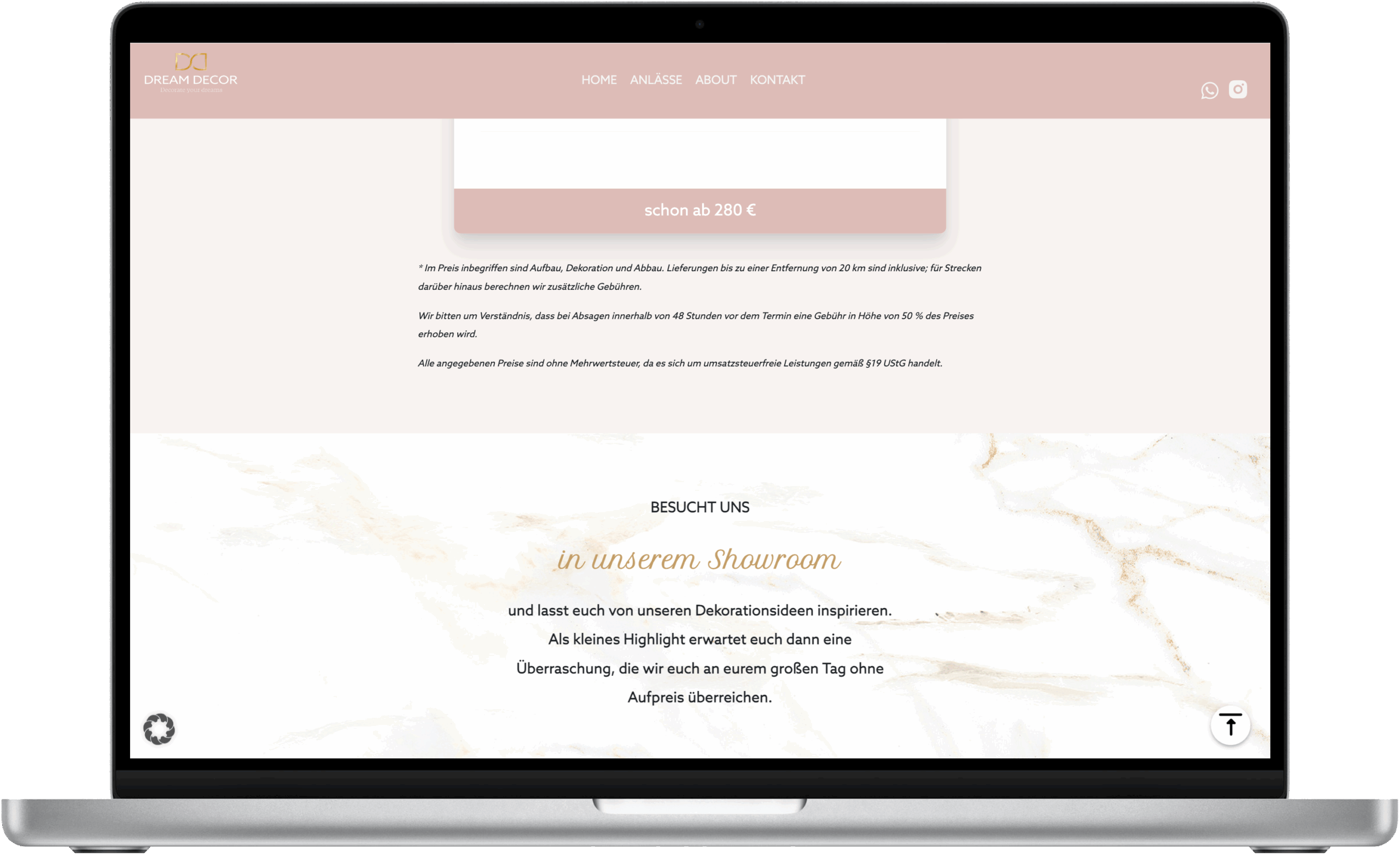 Dreamdecor Screenshot Preispaket Footer Referenz