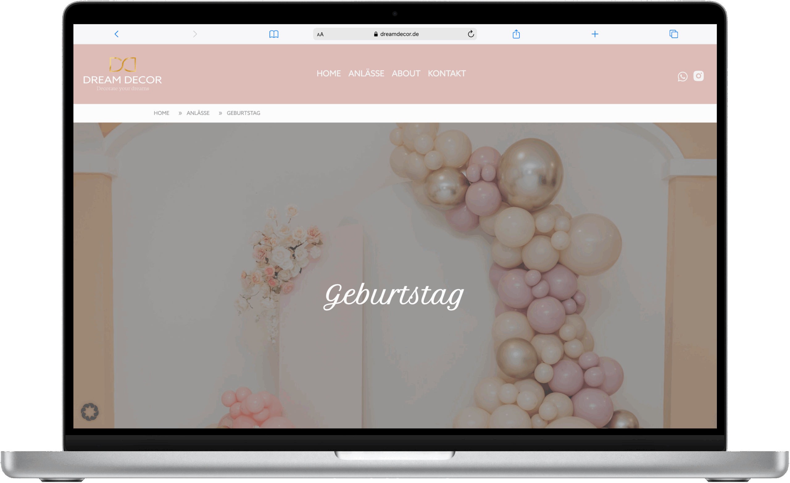 Dreamdecor Screenshot Geburtstag Referenz
