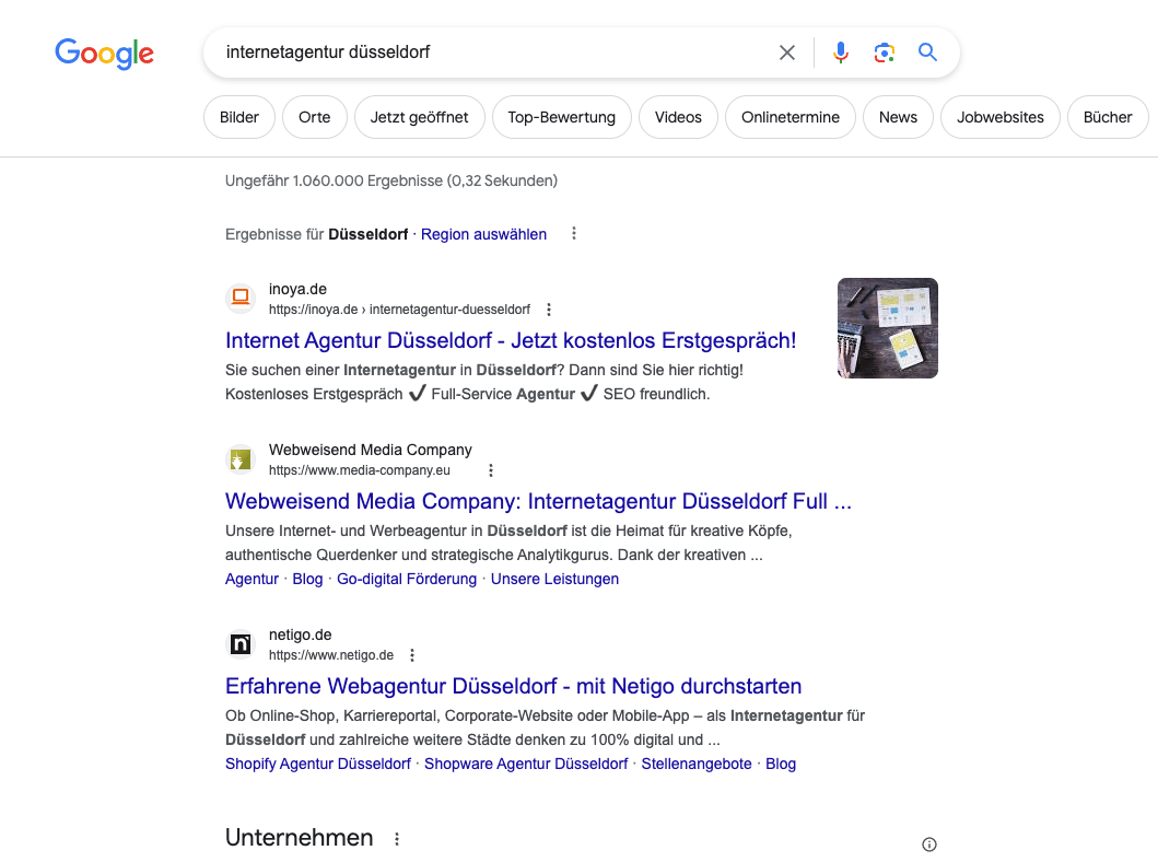 Internetagentur Düsseldorf INOYA