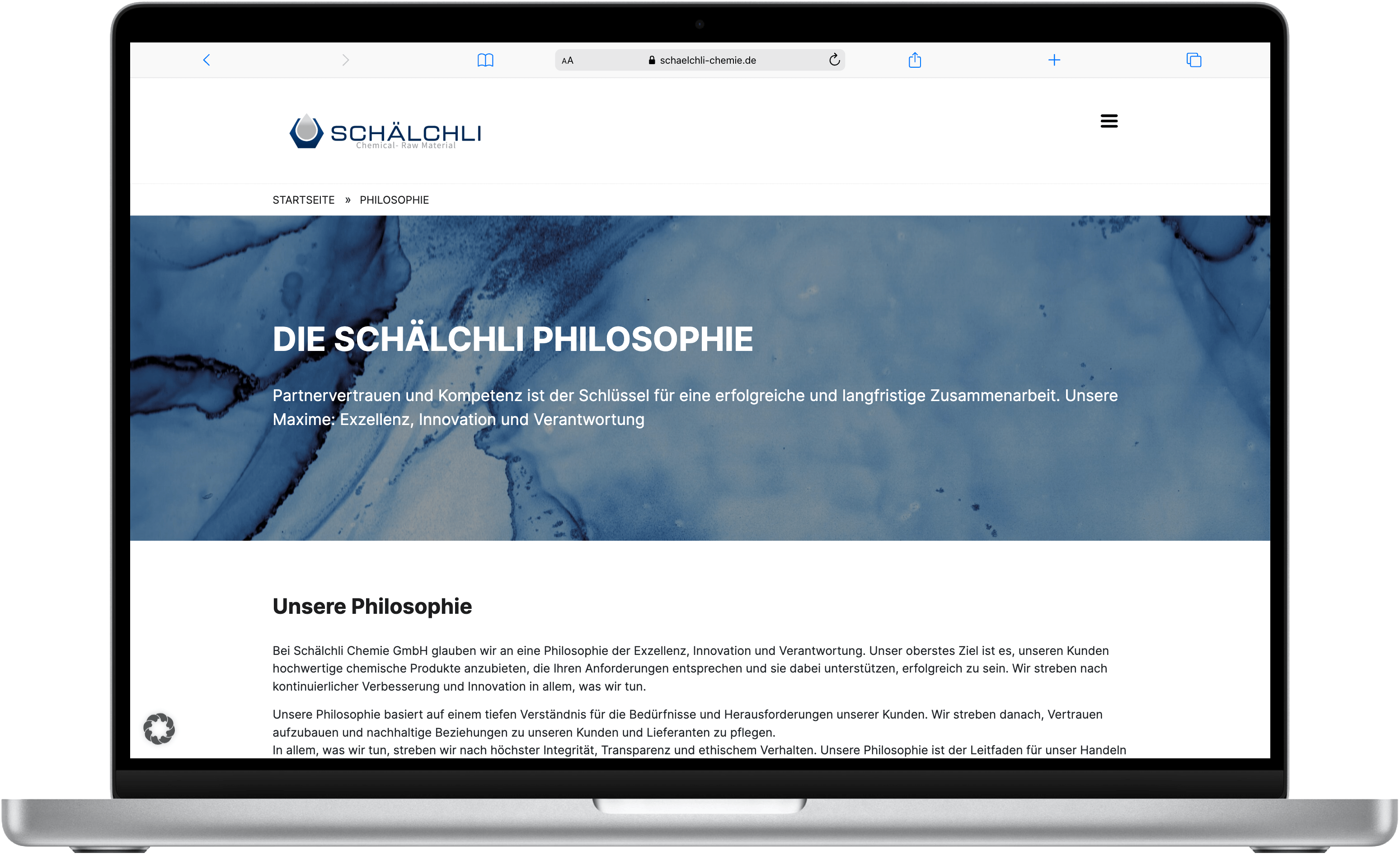 Schälchli Chemie Screenshot Banner Referenz